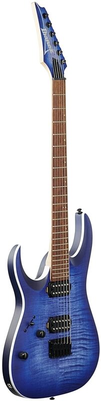 open zoom image for Ibanez RGA42FML Left-Handed Electric Guitar, Blue Lagoon Burst, Body Left Front