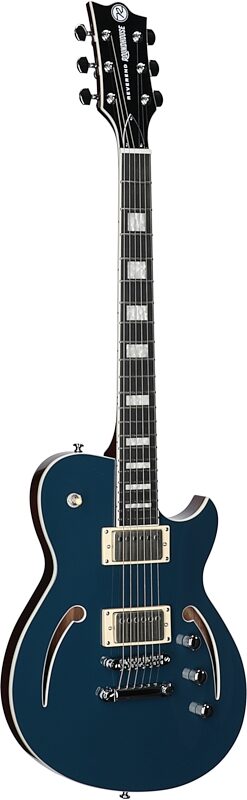 open zoom image for Reverend Roundhouse Air HH Electric Guitar, High Tide Blue, Body Left Front