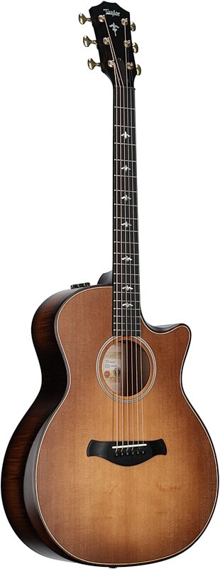 open zoom image for Taylor Builder's Edition 614ce Grand Auditorium Acoustic-Electric Guitar (with Case), Wild Honey Burst, Body Left Front
