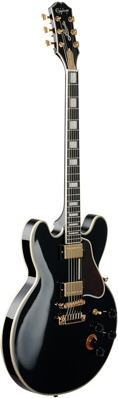 open zoom image for Epiphone B.B. King Lucille Electric Guitar (with EpiLite Case), Ebony, Body Left Front