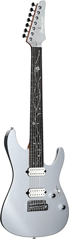 open zoom image for Ibanez TOD70 Tim Henson 7-String Electric Guitar (with Gig Bag), Classic Silver, Open Box (Good), Body Left Front