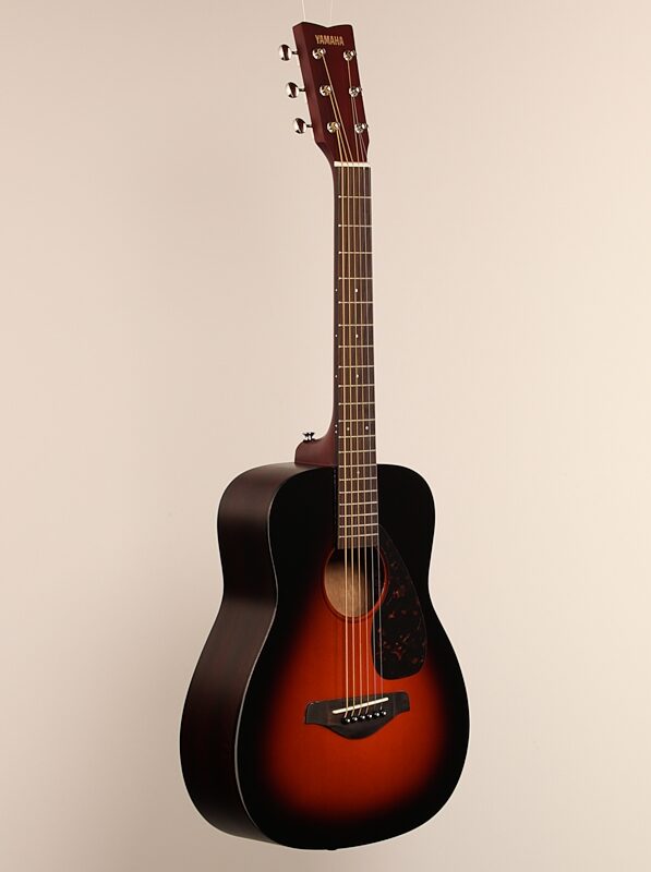 open zoom image for Yamaha JR2 3/4-Size Folk Acoustic Guitar (with Gig Bag), Tobacco Sunburst, Body Left Front
