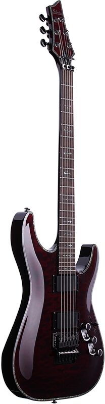 open zoom image for Schecter C-1 Hellraiser FR Electric Guitar with Floyd Rose, Black Cherry, Body Left Front