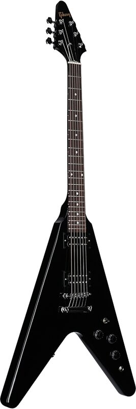 open zoom image for Gibson 80s Flying V Electric Guitar (with Case), Ebony, Body Left Front