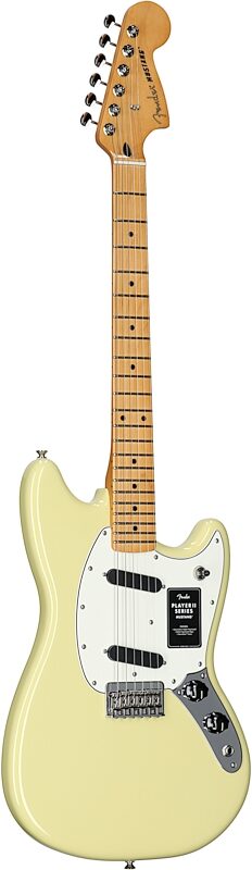 open zoom image for Fender Player II Mustang Electric Guitar, with Maple Fingerboard, Hialeah Yellow, Body Left Front