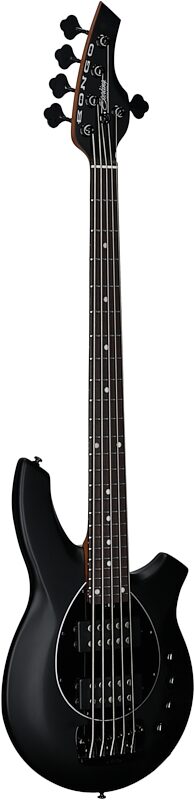 open zoom image for Sterling by Music Man Bongo 5 Electric Bass, 5-String, Stealth Black, Rosewood Fretboard, Open Box (Very Good), Body Left Front