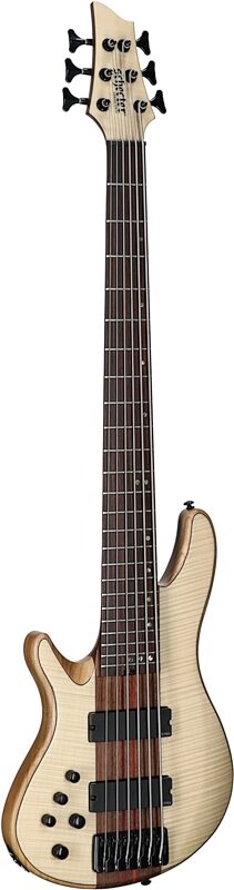 open zoom image for Schecter Charles Berthoud CB-6 Electric Bass, Left-Handed, Natural Satin, Body Left Front