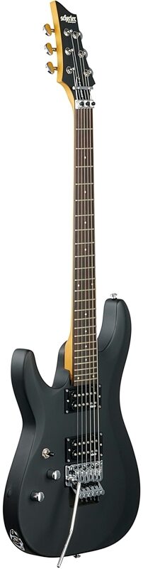 open zoom image for Schecter C-6FR Deluxe Left-Handed Electric Guitar, Satin Black, Body Left Front