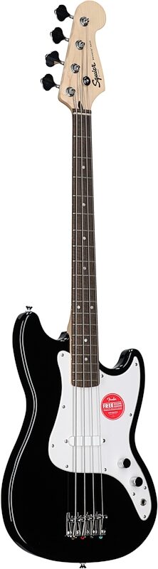 open zoom image for Squier Sonic Bronco Bass Guitar, Laurel Fingerboard, Black, Body Left Front