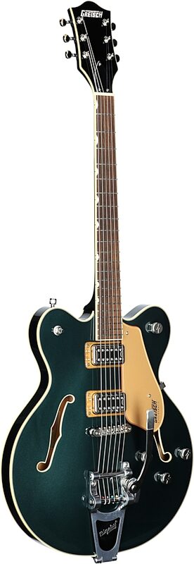 open zoom image for Gretsch G5622T Electromatic Center Block Double Cutaway Electric Guitar, Laurel Fingerboard, Cadillac Green, Body Left Front