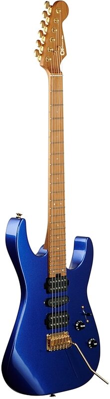 open zoom image for Charvel Pro-Mod DK24 HSH 2PT CM Electric Guitar, Mystic Blue, Body Left Front