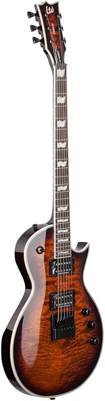 open zoom image for ESP LTD EC1000QM Evertune Electric Guitar, Dark Brown Sunburst, Body Left Front