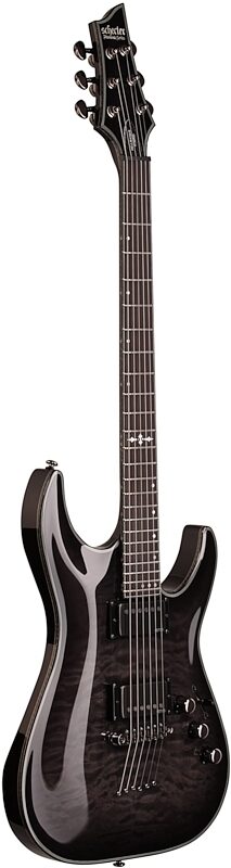 open zoom image for Schecter Hellraiser Hybrid C-1 Electric Guitar, Transparent Black Burst, Body Left Front