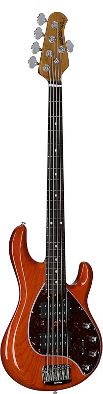 open zoom image for Ernie Ball Music Man StingRay 5 Special HH Electric Bass (with Case), Translucent Orange, Rosewood Fretboard, Body Left Front
