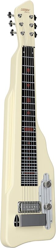 open zoom image for Gretsch G5700 Electromatic Lap Steel Guitar, Vintage White, Body Left Front