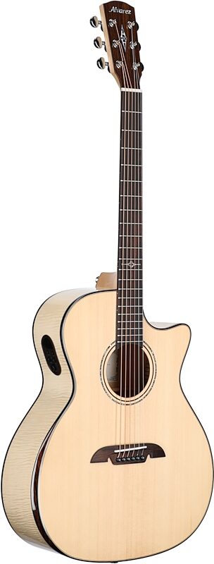 open zoom image for Alvarez AGFM80CEAR Artist Elite Grand Auditorium Acoustic-Electric Guitar, Natural, Body Left Front