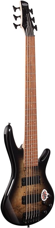 open zoom image for Ibanez GSR206SM Electric Bass, 6-String, Natural Gray Flat, Body Left Front