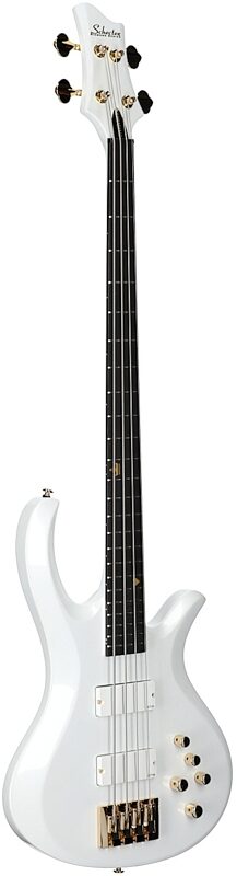 open zoom image for Schecter FreeZesicle 4 Electric Bass, Metallic White, Body Left Front