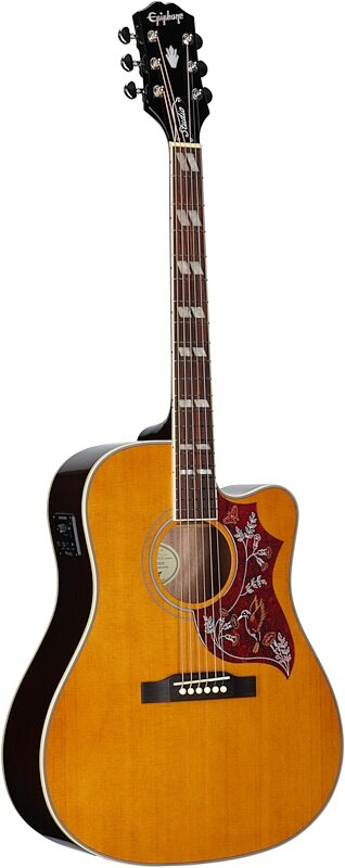 open zoom image for Epiphone Hummingbird Studio EC Acoustic-Electric Guitar (with Gig Bag), Natural, Body Left Front