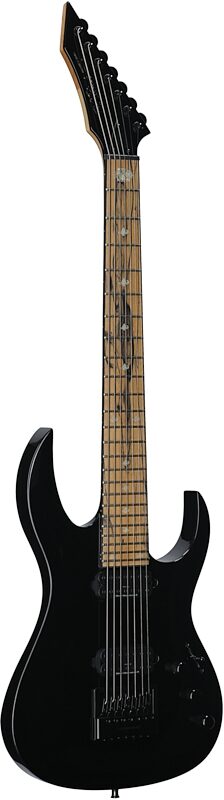 open zoom image for B.C. Rich SZA724ET Electric Guitar, 7-String, Black, Body Left Front