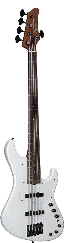 open zoom image for Ibanez MDM1005 Mode Electric Bass, 5-String (with Gig Bag), Pearl White, Body Left Front