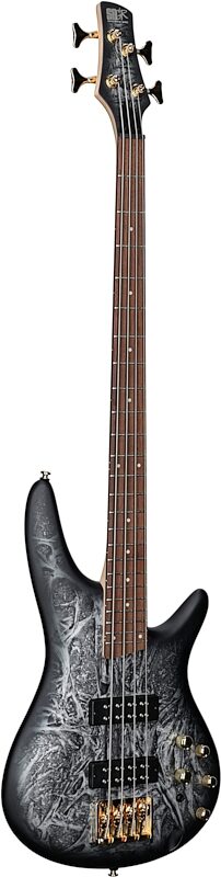 open zoom image for Ibanez SR300EDX Electric Bass Guitar, Black Ice Frozen Matte, Body Left Front