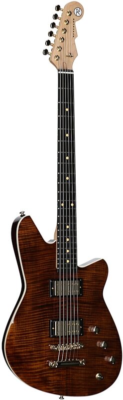 open zoom image for Reverend Descent RA 10th Anniversary Electric Guitar, Violin Brown, Body Left Front