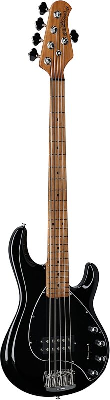 open zoom image for Ernie Ball Music Man StingRay 5 Special Electric Bass, 5-String (with Case), Black, Maple Fretboard, Open Box (Very Good), Body Left Front