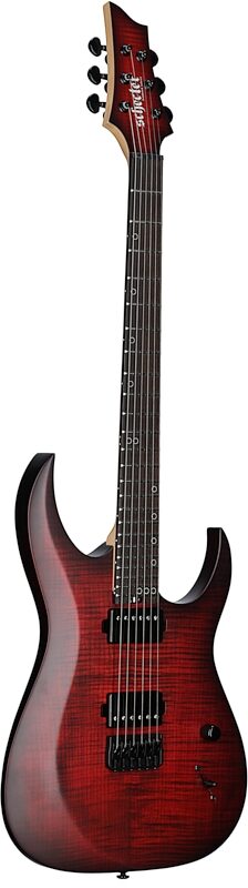 open zoom image for Schecter Sunset-6 Extreme Electric Guitar, Scarlet Burst, Body Left Front