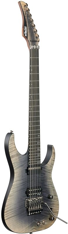 open zoom image for Schecter Banshee Mach 7 FR-S Electric Guitar, Fallout Burst, Body Left Front