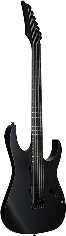 open zoom image for Ibanez RGRTB621 Iron Label Electric Guitar, Black Flat, Body Left Front