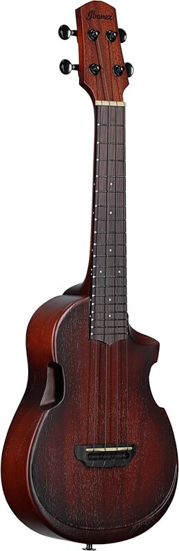 open zoom image for Ibanez AUC14 Concert Ukulele (with Gig Bag), Open Pore Violin Sunburst, Open Box (Very Good), Body Left Front