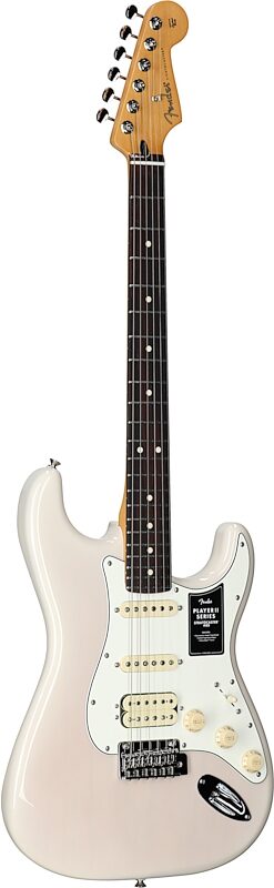 open zoom image for Fender Player II Stratocaster HSS Chambered Ash Electric Guitar, White Blonde, Body Left Front
