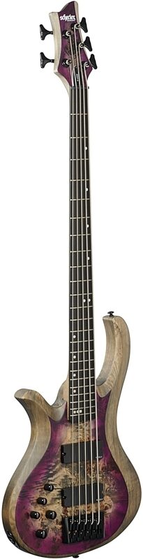 open zoom image for Schecter Riot-5 Electric Bass, Left-Handed (5-String), Satin Aurora Burst, Body Left Front