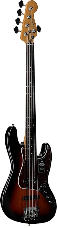 open zoom image for Fender Player II Modified Active Jazz V Electric Bass, 5-String, Rosewood Fingerboard (with Gig Bag), 3-Color Sunburst, Body Left Front