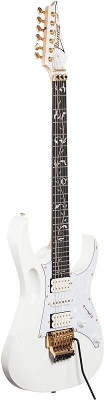 open zoom image for Ibanez JEM7VP Steve Vai Signature Electric Guitar (with Gig Bag), White, Body Left Front