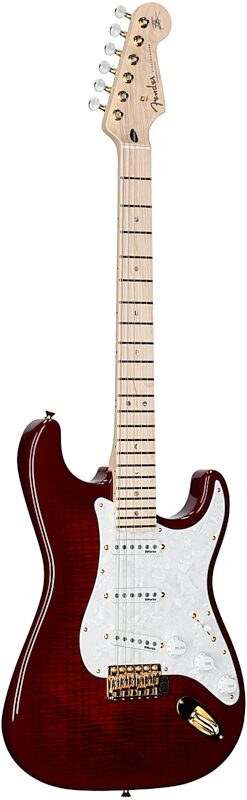 open zoom image for Fender Richie Kotzen Stratocaster Electric Guitar, Maple Fingerboard (with Gig Bag), Transparent Red Burst, Open Box (Very Good), Body Left Front