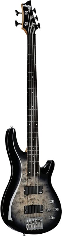 open zoom image for Schecter C-5 Plus Electric Bass, Charcoal Burst, Body Left Front
