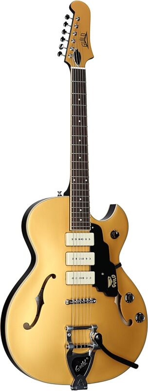 open zoom image for Guild Starfire I Jet 90 Electric Guitar, Satin Gold, Body Left Front