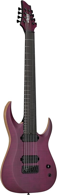 open zoom image for Schecter John Browne Tao-8 Electric Guitar, Transparent Purple, Open Box (Very Good), Body Left Front