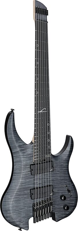 open zoom image for Legator Ghost 7 Super Shred Electric Guitar, Black Flame, Body Left Front