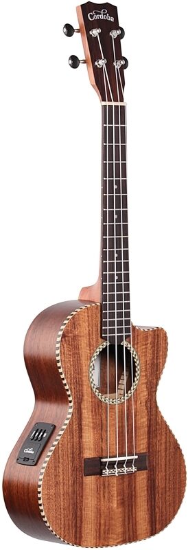 open zoom image for Cordoba 25T-CE Tenor Acoustic-Electric Ukulele, Open Box (Very Good), Body Left Front