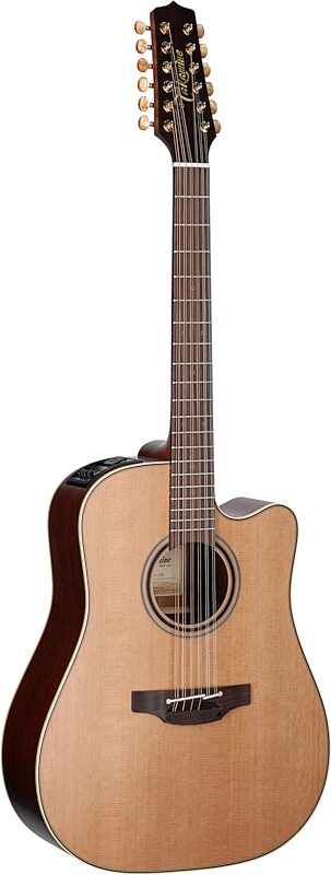 open zoom image for Takamine P3DC12 Acoustic-Electric Guitar, 12-String (with Case), Natural Satin, Body Left Front