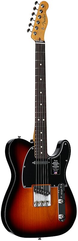 open zoom image for Fender American Professional Classic Telecaster Electric Guitar, Rosewood Fingerboard (with Gig Bag), 3-Color Sunburst, Body Left Front