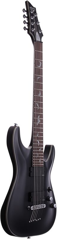 open zoom image for Schecter Damien Platinum-7 Electric Guitar, 7-String, Satin Black, Body Left Front