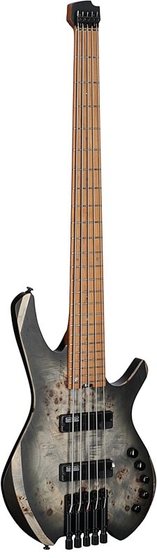 open zoom image for Cort Space 5 Headless Electric Bass, Stardust Black, Body Left Front