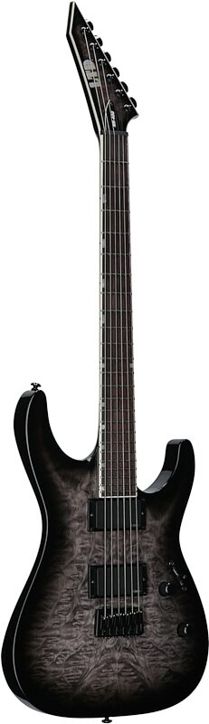 open zoom image for ESP LTD MH-400HT QM Electric Guitar, See-Thru Black Sunburst, Body Left Front