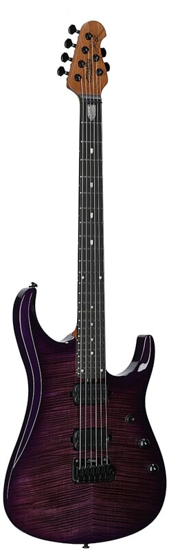 open zoom image for Sterling by Music Man JP150 DiMarzio Guitar, Purple Nebula, Ebony Fretboard, Body Left Front