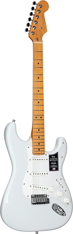 open zoom image for Fender American Ultra II Stratocaster Electric Guitar, Maple Fretboard (with Case), Avalanche, Body Left Front