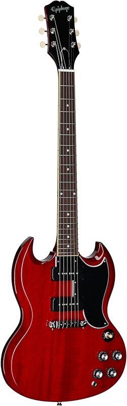 open zoom image for Epiphone Inspired by Gibson SG Special P-90 Electric Guitar (with Gig Bag), Cherry Red, Body Left Front